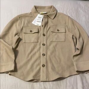 Kids Tan Button-Up Shirt